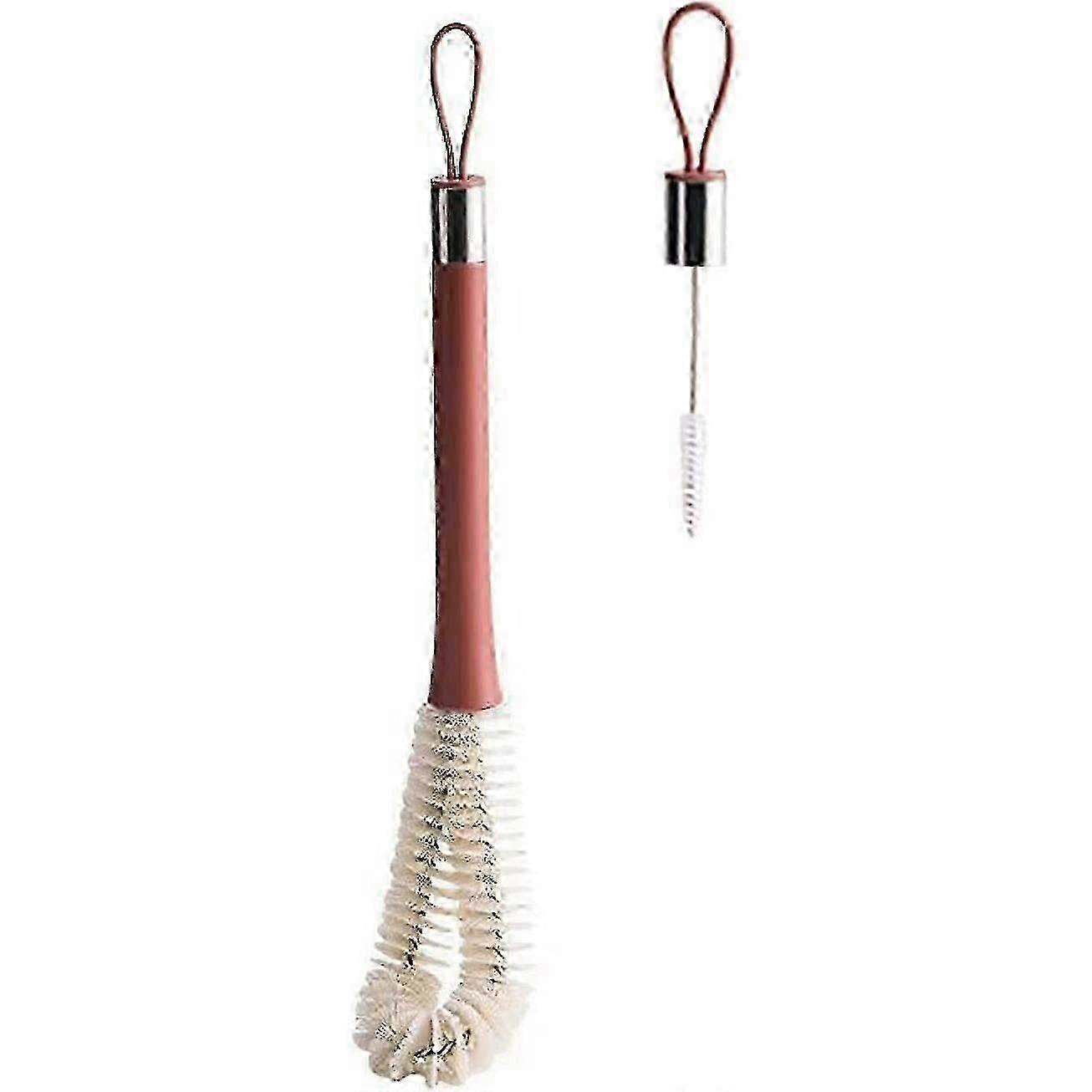 Bottle Brush Long Handle Kitchen Red