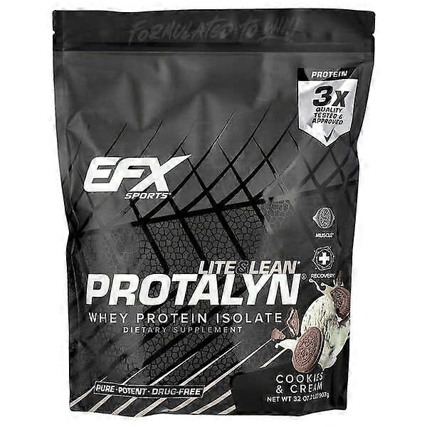 EFX Sports, ProtalynÃÂÃÂ® Whey Protein Isolate, Cookies & Cream, 2 lb (907 g)