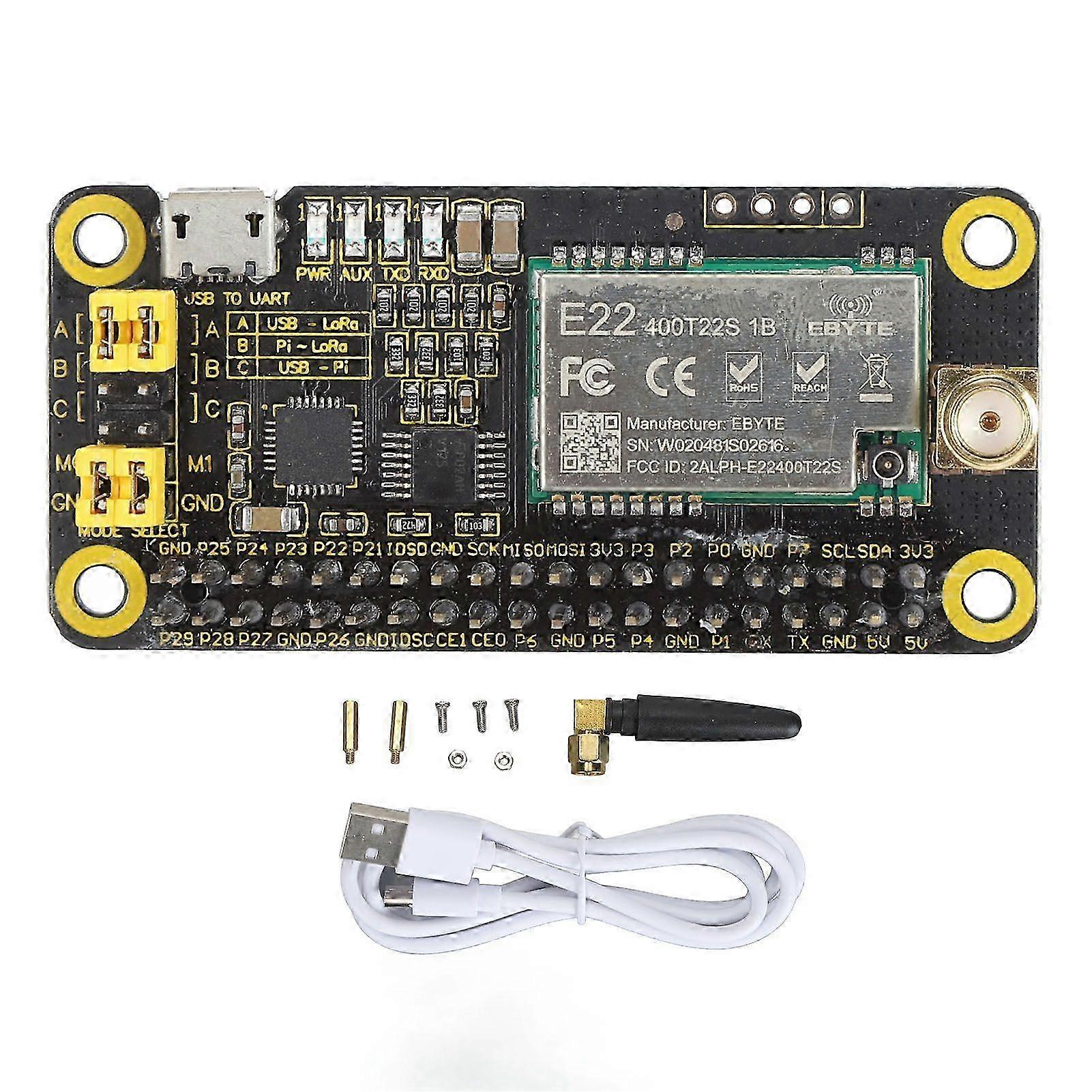 AM 020 LoRa HAT SX1268 Board 433MHz 470MHz 868MHz 915MHz 5km Wireless Module with UART Interface for RPi