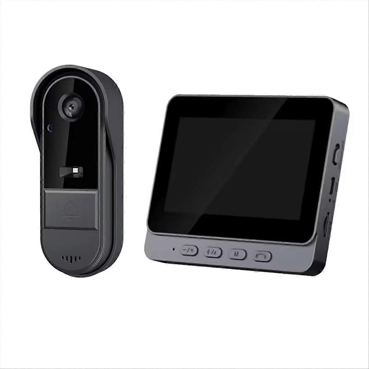 Wireless Intercom Doorbell Night HD-Vision 4.3in IPS Screen