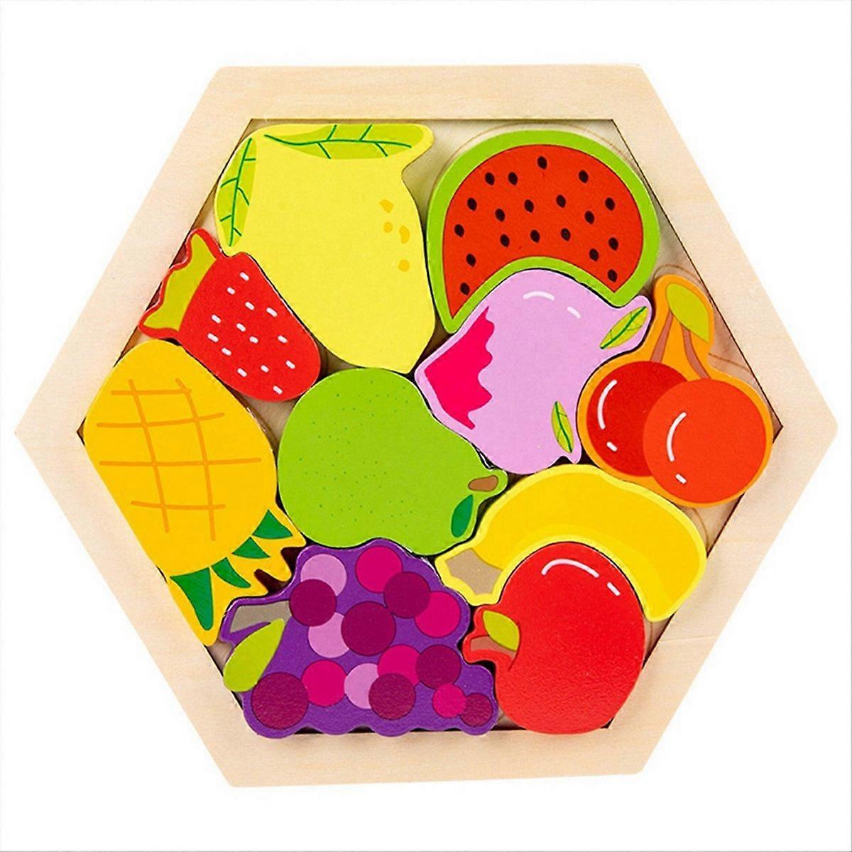 Holzpuzzle Kinder Intelligenz Puzzle Obst Stil