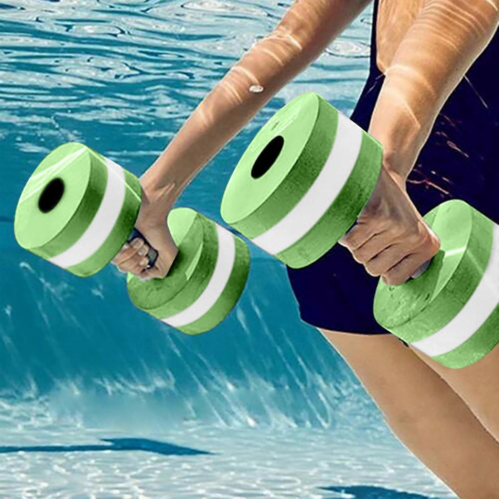 Uclet Swimming 1pc Barbells Exercise Dumbbells Hand Water Dumbbells Eva Dumbbells Floating On Water Circular Buoyancy Dumbbells