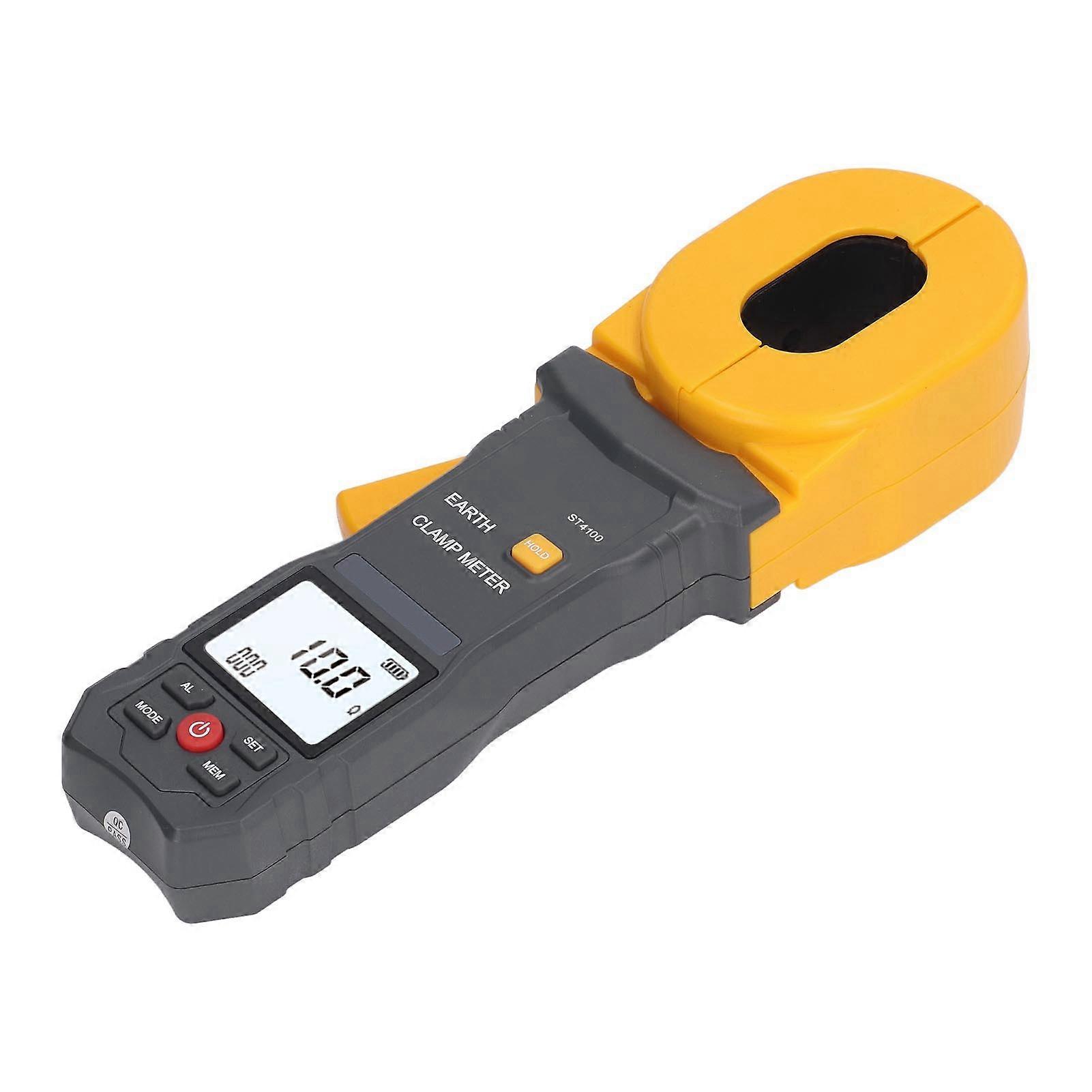LCD Digital Clamp Ground Resistance Meter Auto Power Off Clamp Earth Resistance Meter Tester for Weather 