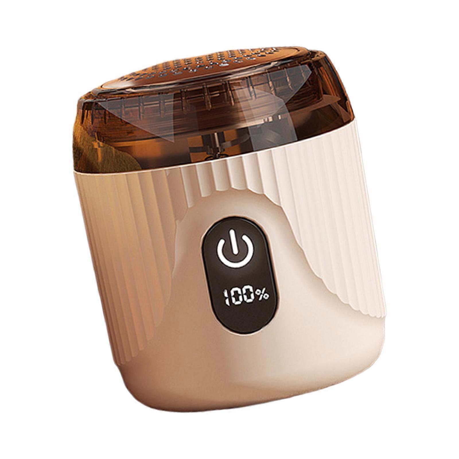 Rechargeable Fabric Shaver Tool With Digital Display And Detachable Dust Collector For Sweaters Coat Safety Mesh Design  White