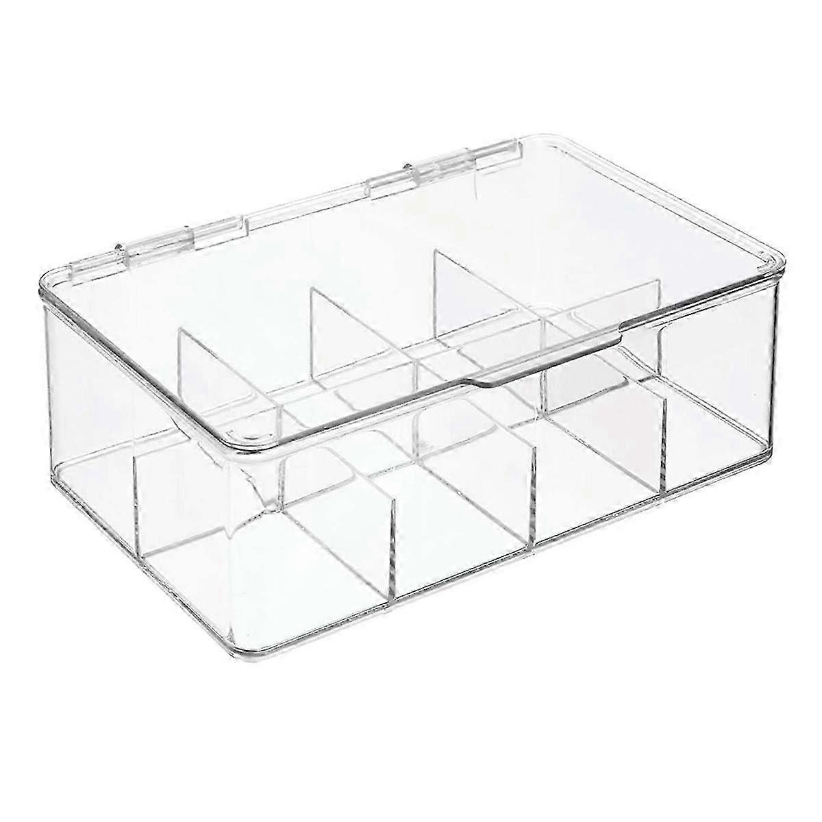 Tea bag storage box compatible with office with 6 compartments
