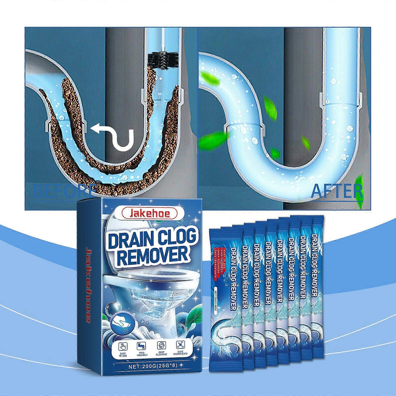 Jue Fish Pipe Unblocking And Cleaning Powder For Cleaning, Dissolving, Unblocking, Oil Stains, Clogging And Deodorizing Sewer Pipes