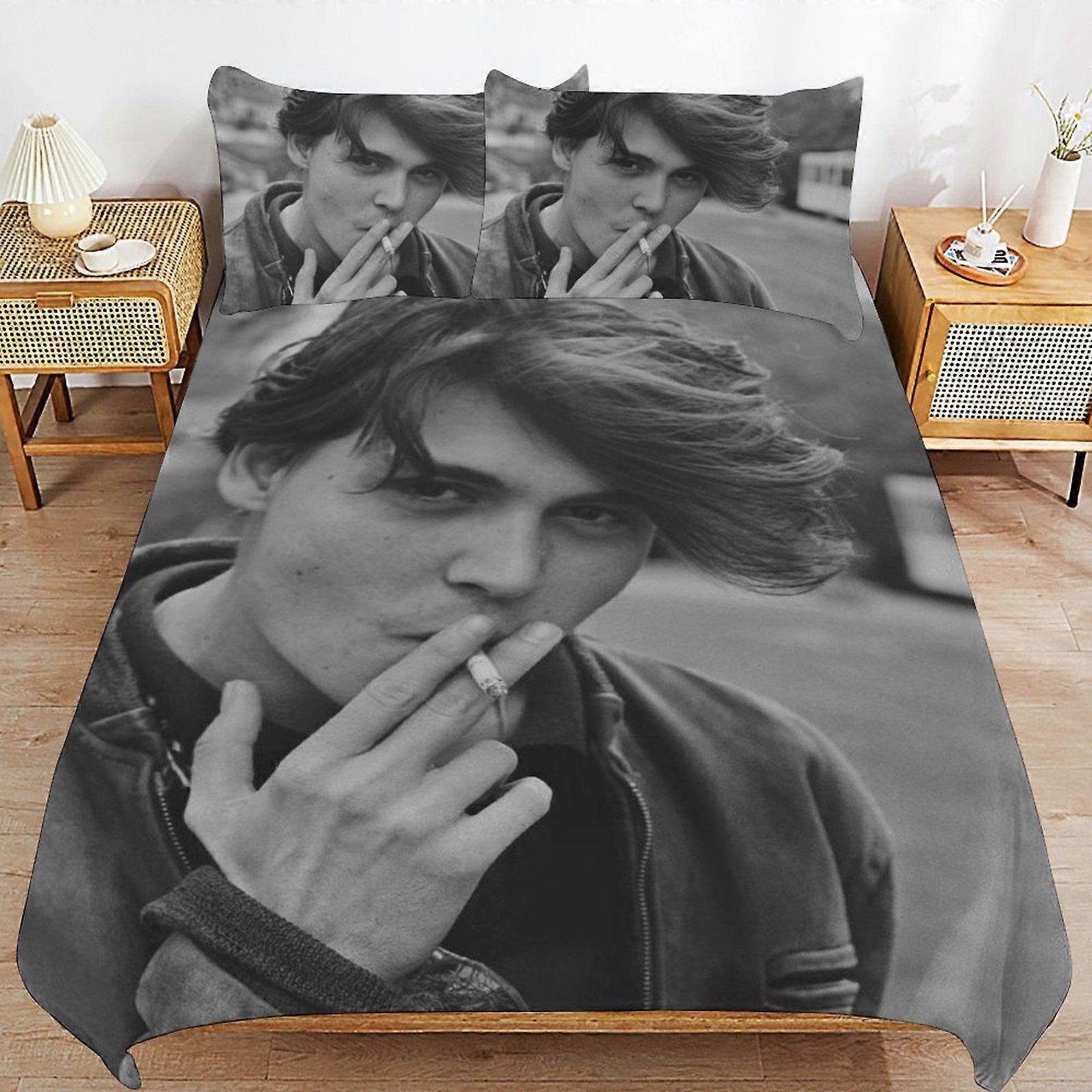u294 Johnny Depp Premium Fabric Design Soft Feel Easy Zipper Closure Durable Duvet Cover Sets for Restful Nights n294