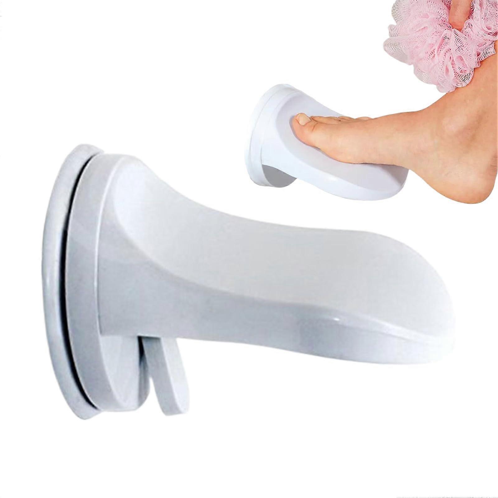 Shower Footrest - Suction Cup PVC Non-Slip Footstool for Space-Saving Bathroom Use in Home and Apartment