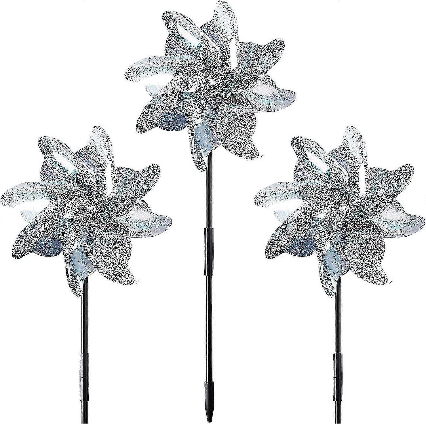 Smile 3 Pcs Pinwheels Bird Repellent,orchard Bird Repellent,orchard Pinwheel,reflective Windmill,reflective Bird Repellent Bird Repellent,reflective W