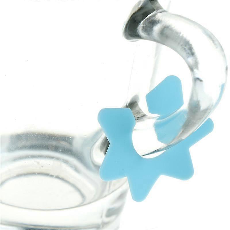 6Pcs Silicone Wine Glass Cup Marker Labels Recognizer Party Drinker Marker