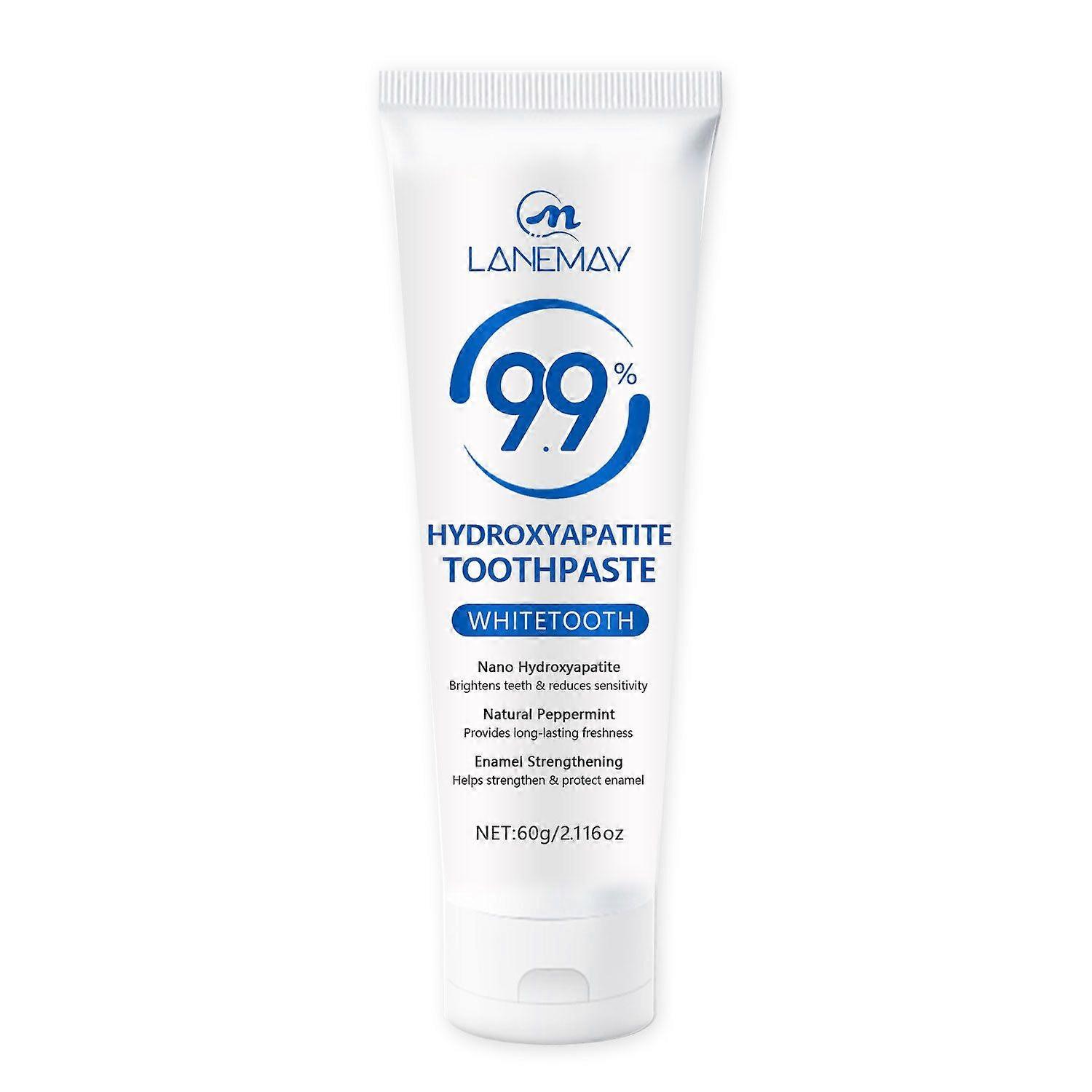 9.9% Hydroxyapatite Toothpaste - Protects Enamel and Strengthens Teeth, Hydroxyapatite Toothpaste for Sensitive Teeth, Freshens Breath, 60g