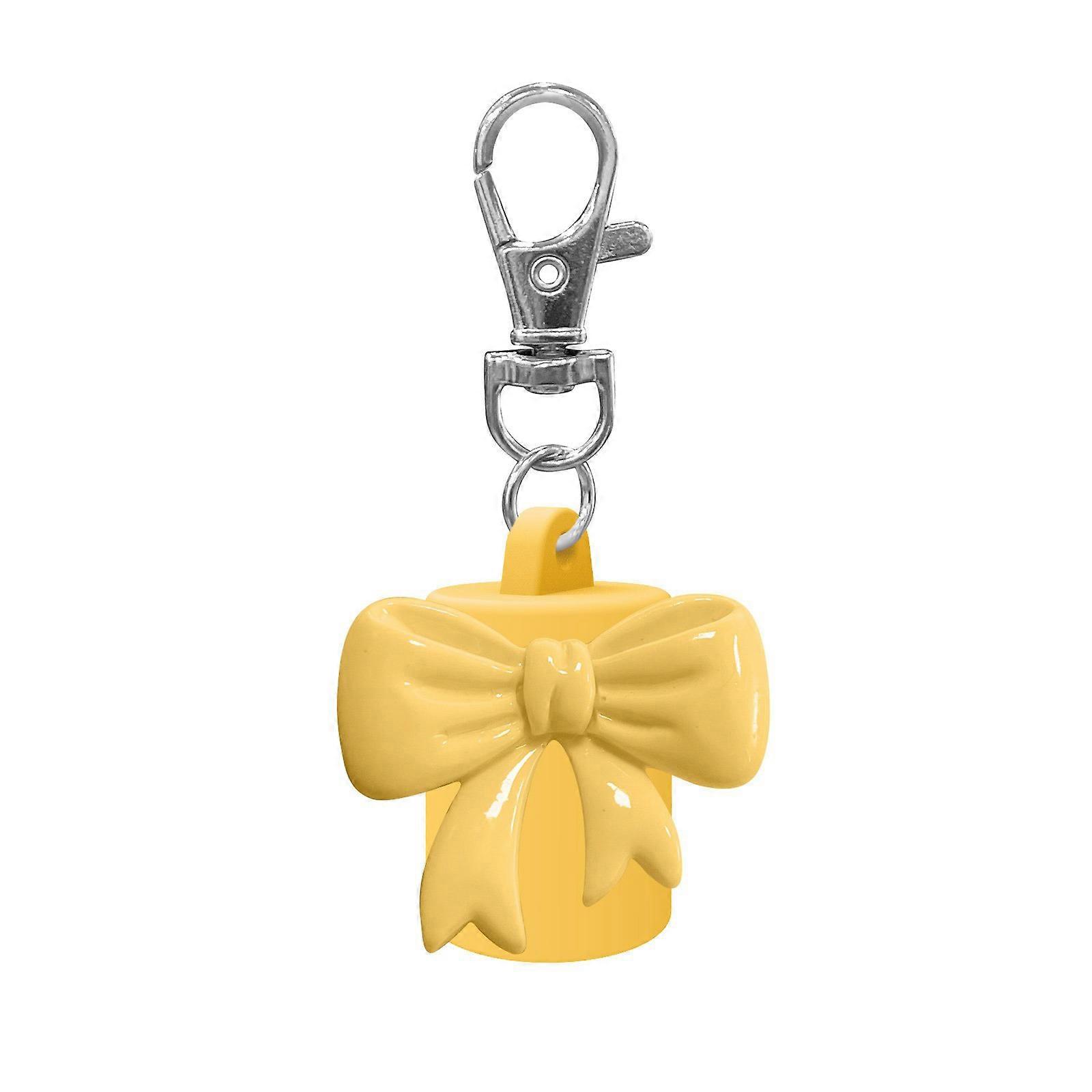 Clip Aura Lip Balm Keychain Plastic Keyring Accessory Secured Storage Solution For Active Lifestyles  Yellow