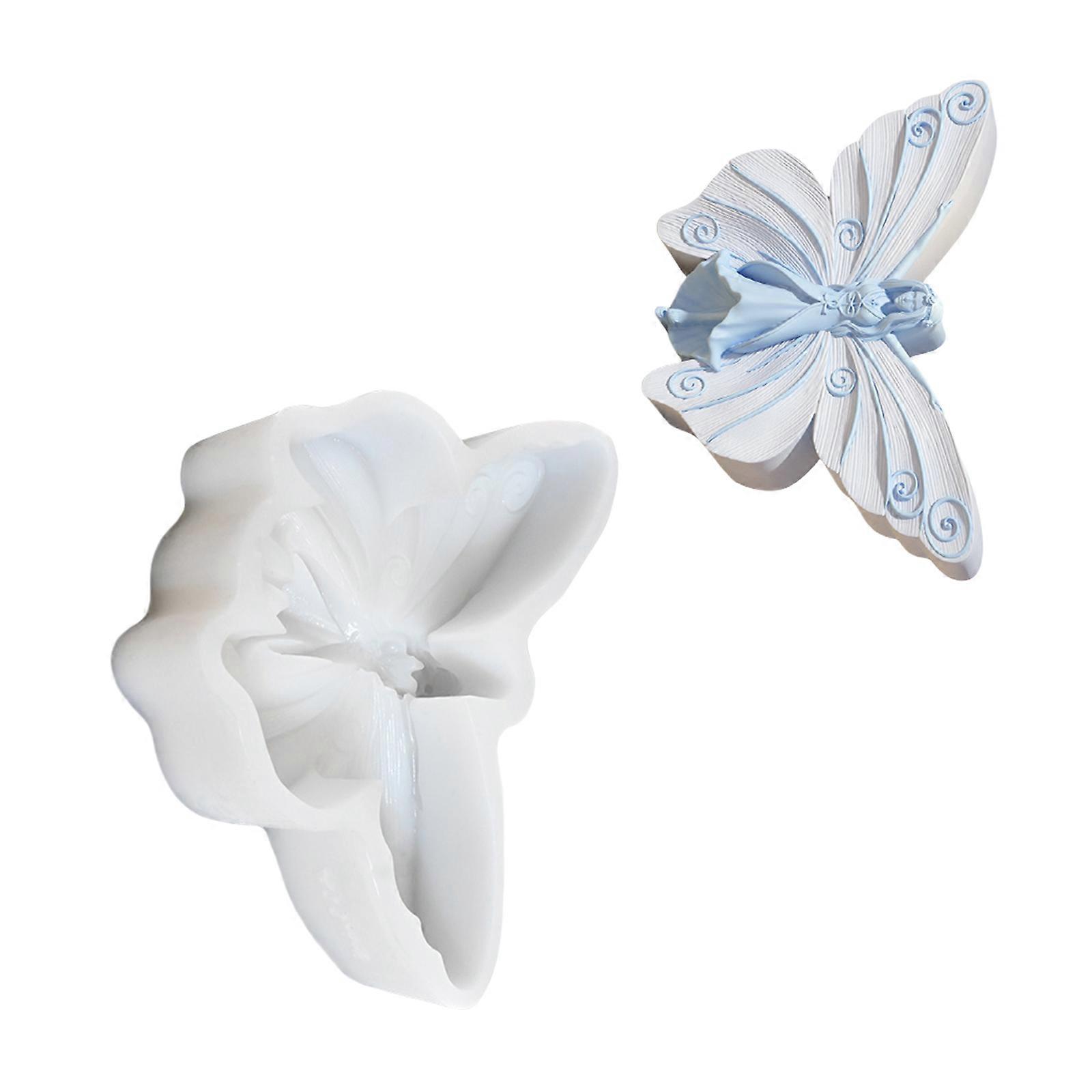Handmade Silicone Molds Plasters Molds Butterfly Fairies Candle Molds Ornament Molds Casting Molds Epoxy Resin Molds Multicolor