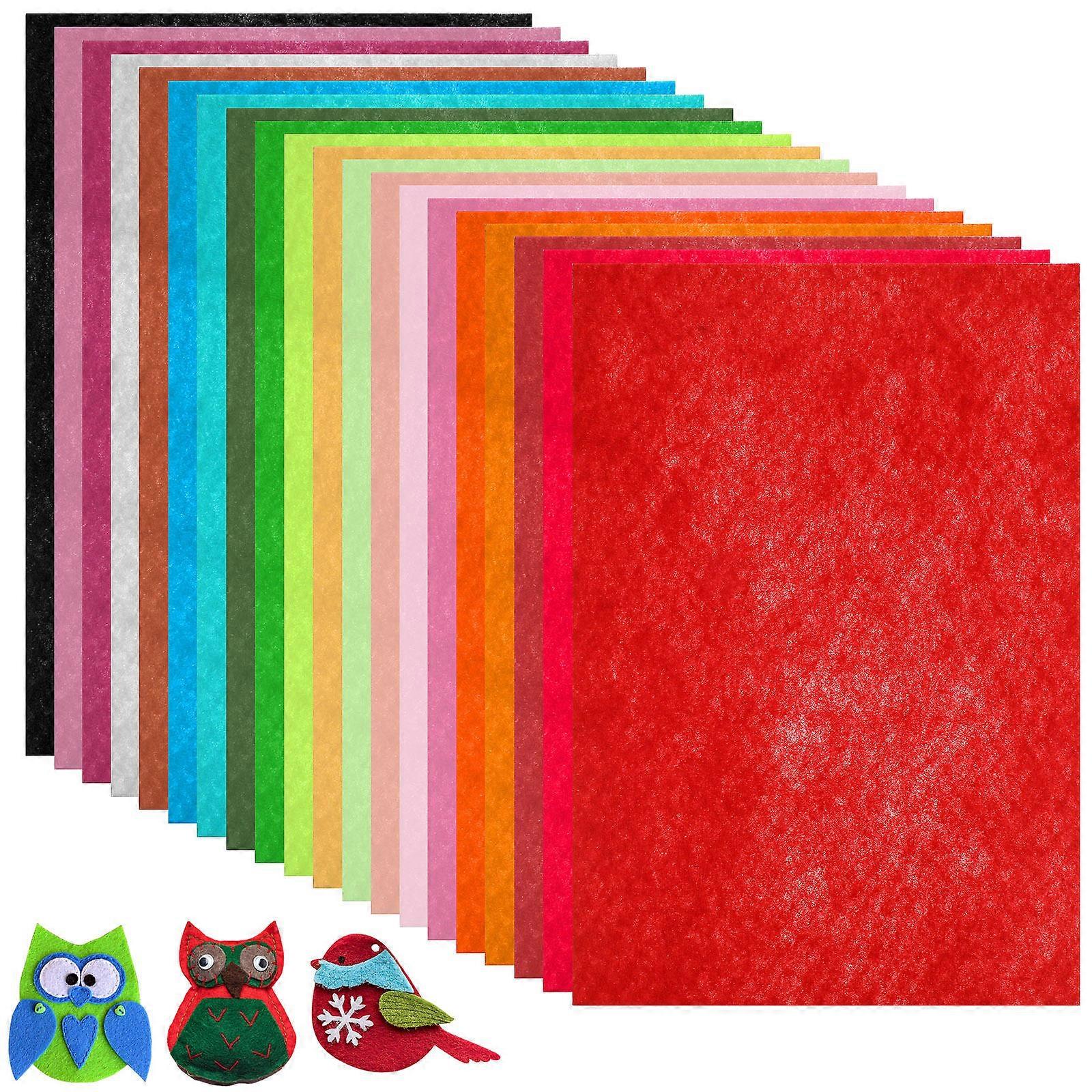 DIY Colored Felt Cloth for Crafts for DIY Use 20Pcs Multi Color Felt Sheets