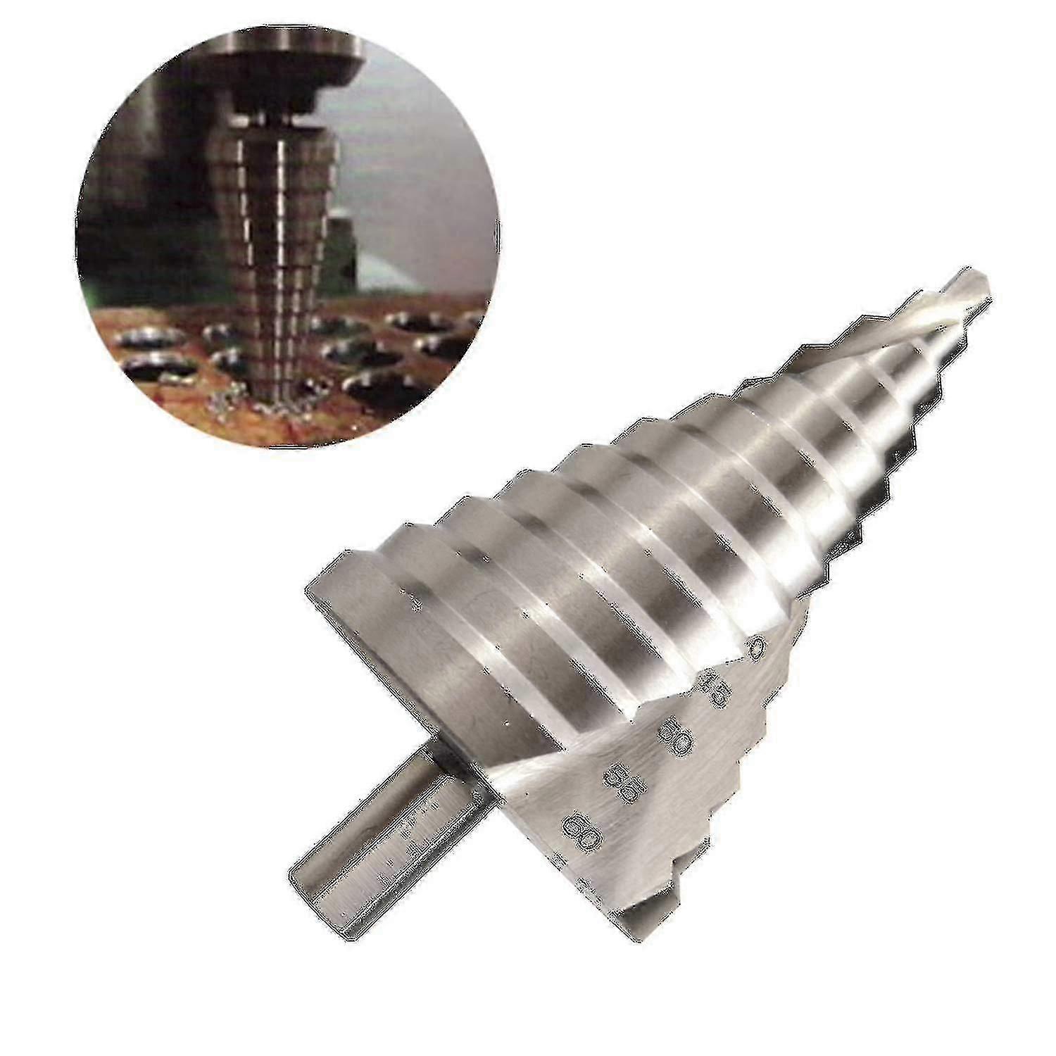 HSS Spiral Step Drill Bit 6-60mm 12 Steps for Multi Material Drilling