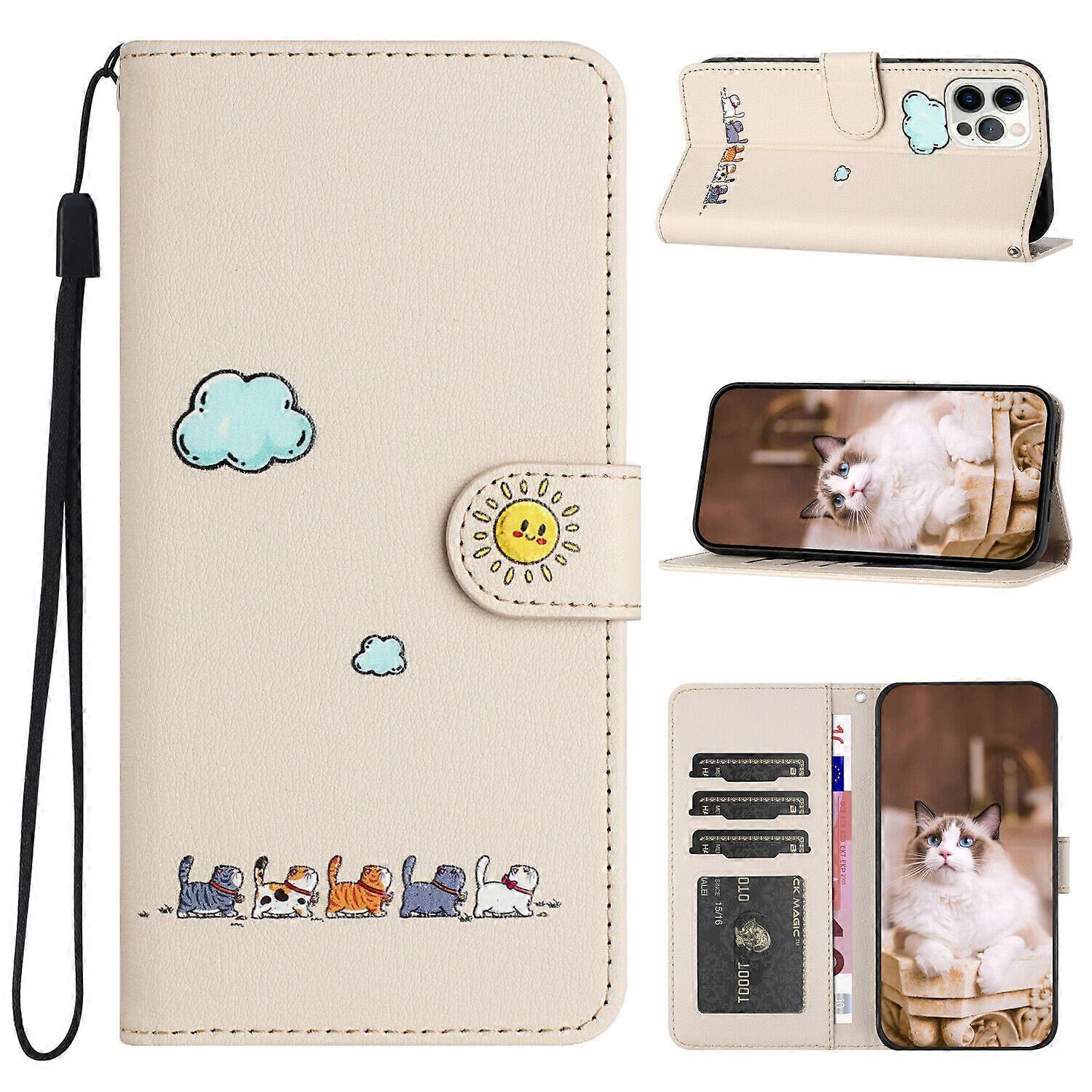 Leather Cat Wallet Case For Apple iPhone 11 12 13 14 15 16 17 Pro Max 7 8 SE XR