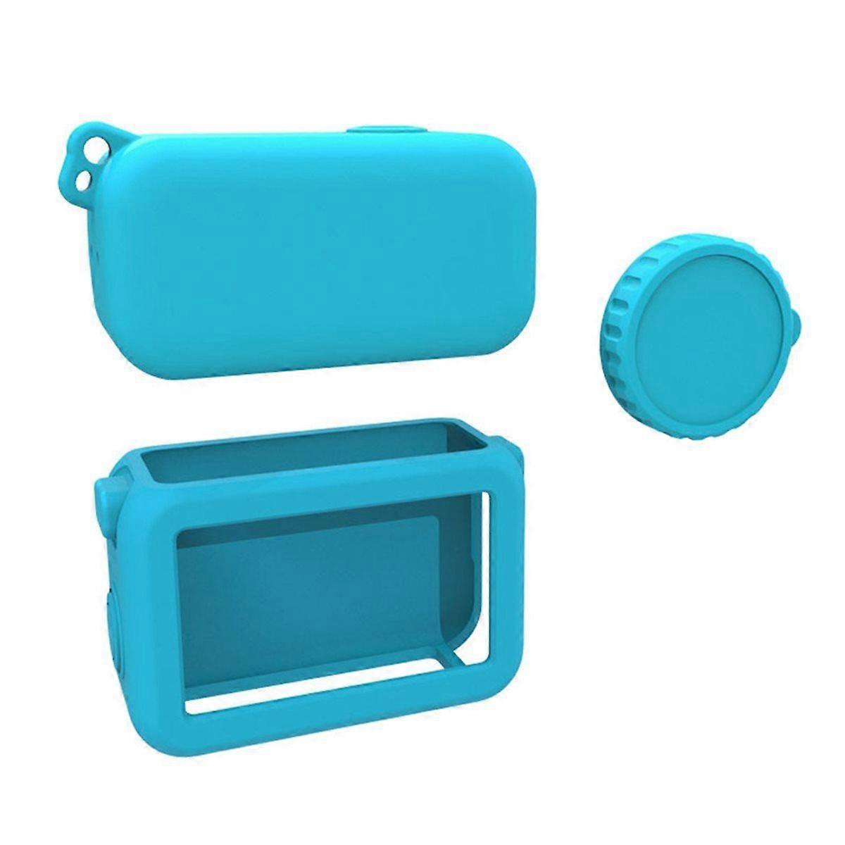 Silicone Case for Nano with Lens Cap Dirt-Proof Protective Case for Nano Action Camera Blue