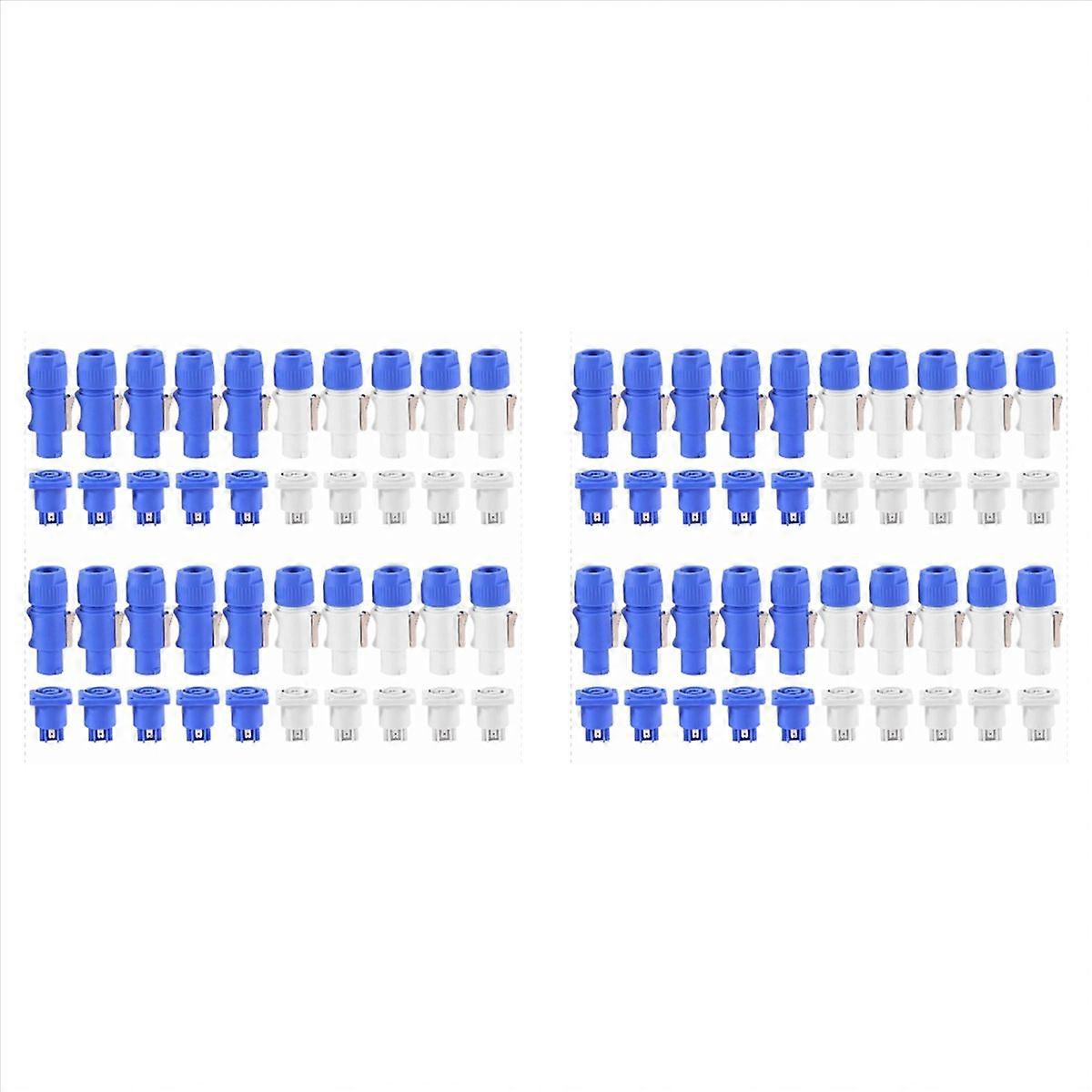 40Set PowerCON Type A NAC3FCA+NAC3MPA-1 Chassis Plug Panel Adapter