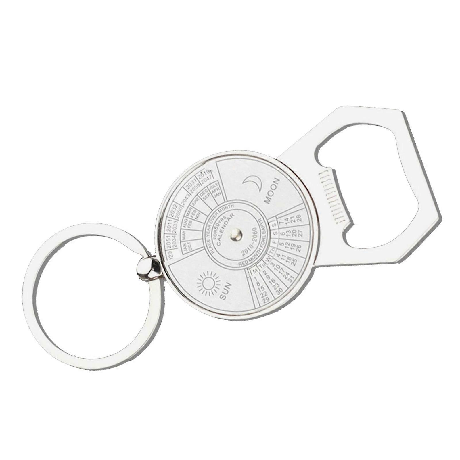 Practical Perpetuals Calendar Keychain Craft from Sturdy Zinc Alloy for Efficient Date Tracking in Any Setting Multicolor