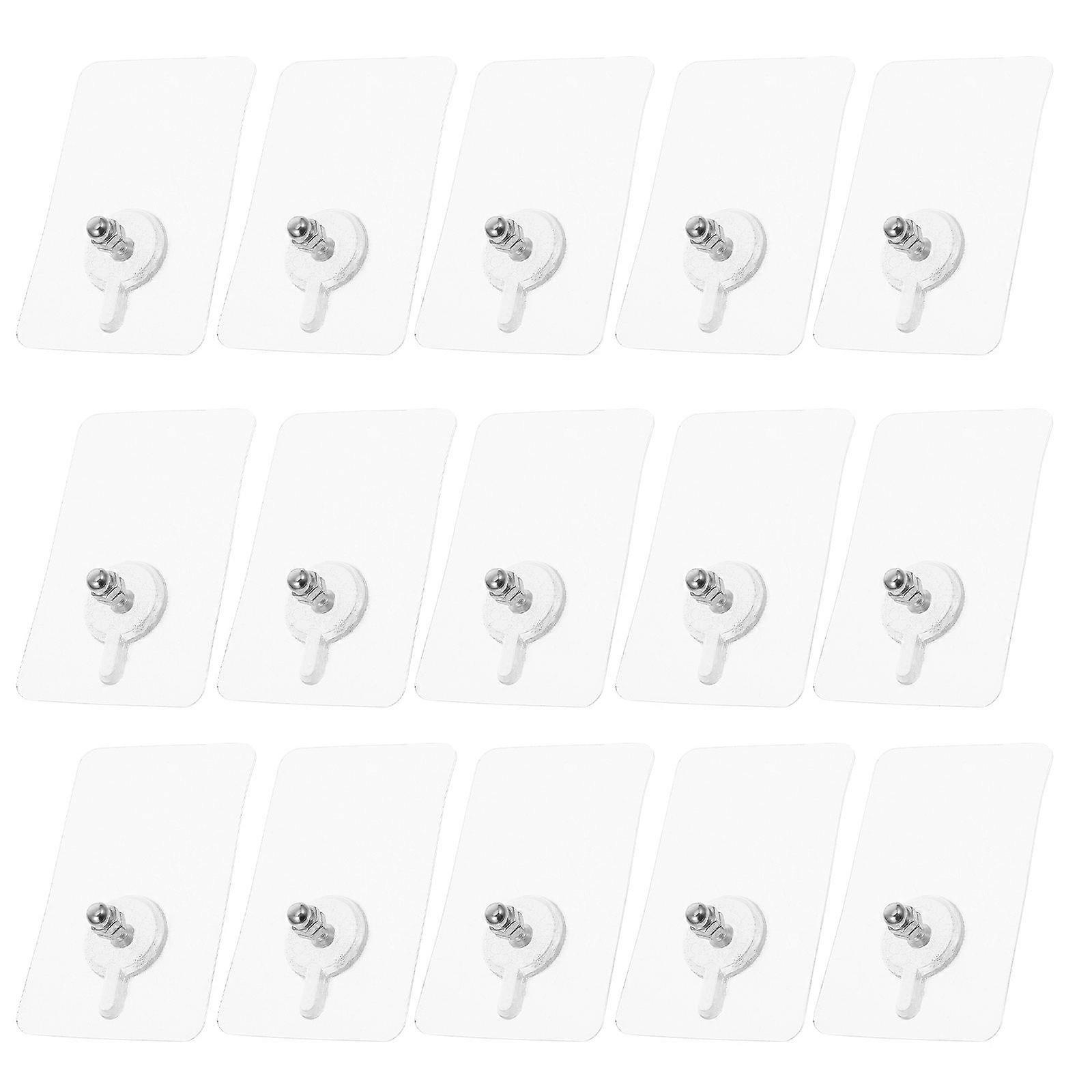 Wall Mount Screw Hooks Adhesive for Hanging 18Pcs Multi Color