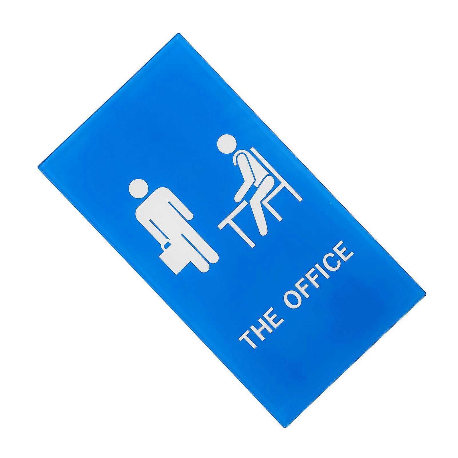 Office Door Sign Acrylic Sign for Easy Installation 3Pcs Practical Blue