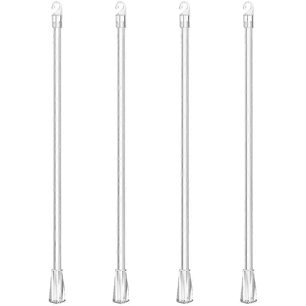 Blind Stick with Hook for Vertical Blinds 4Pcs Transparent Replacement Rods