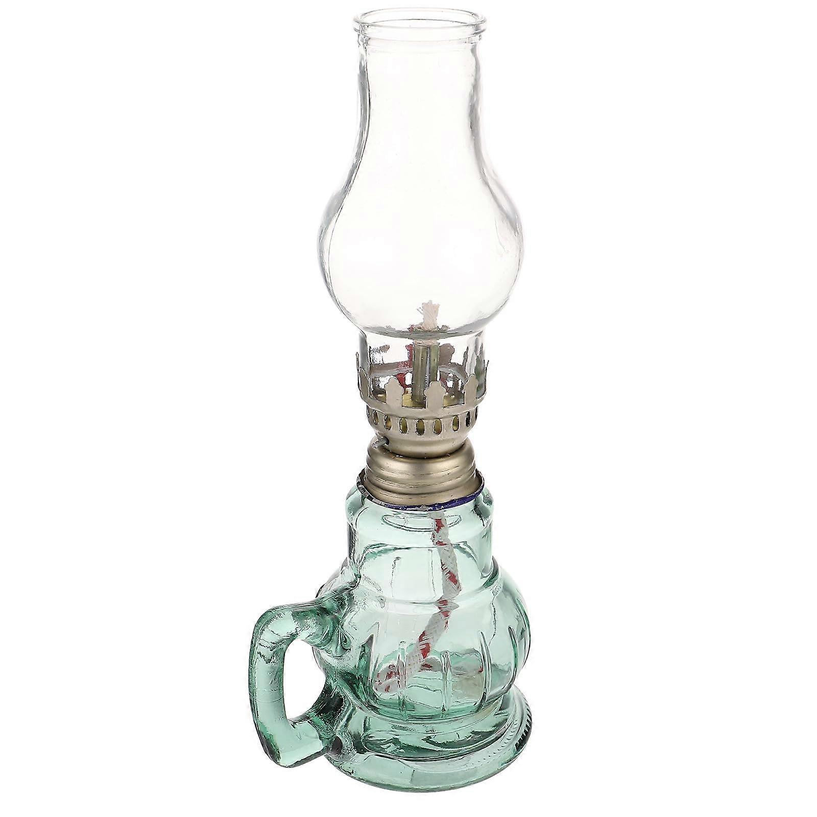 Vintage Glass Kerosene Lamp Retro Design for Home Decor and Ambient Indoor Lighting