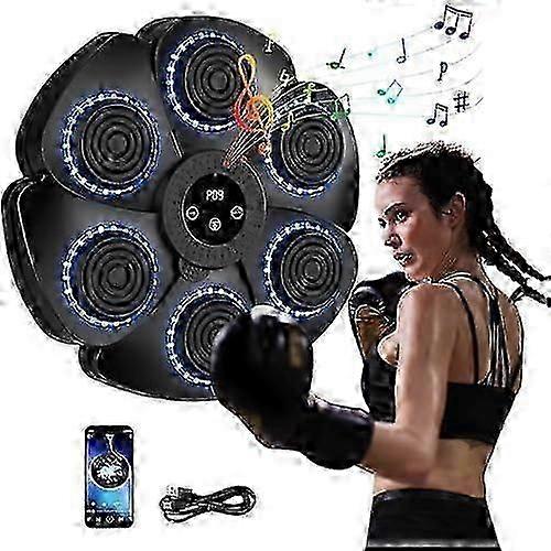 Music Boxing Machine,  Smart Wall Boxing Machine -bluetooth With Boxing Gloves Adults Kids 9 Speed And Count Down Mode