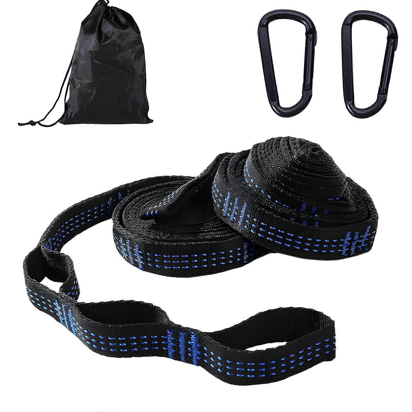 Hammock Straps with Carabiners - 2 Heavy-Duty Tree Swing Straps, Lightweight, Tree-Friendly, Portable Storage Bag