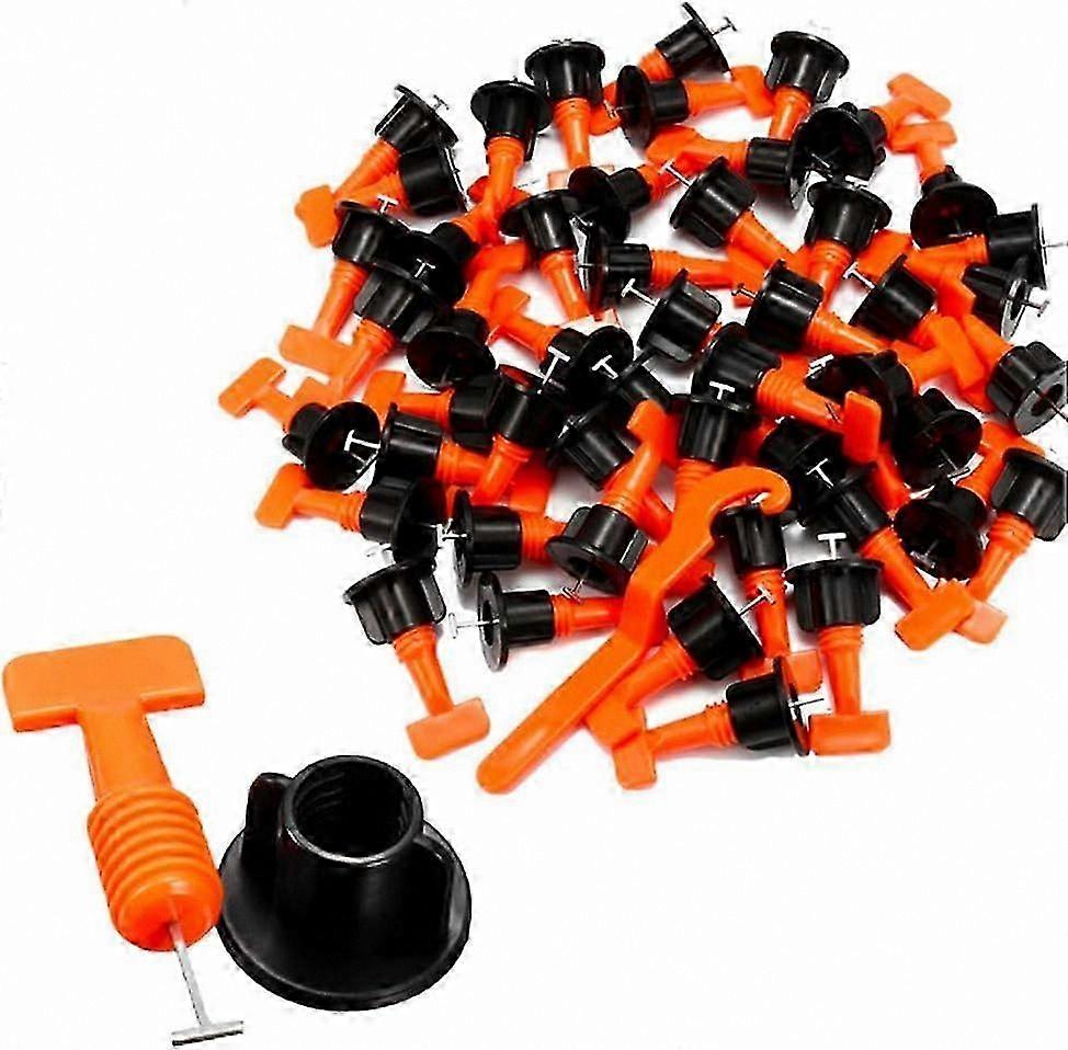 100pcs Reusable Tile Leveling System with Spacers for Flooring Projects
