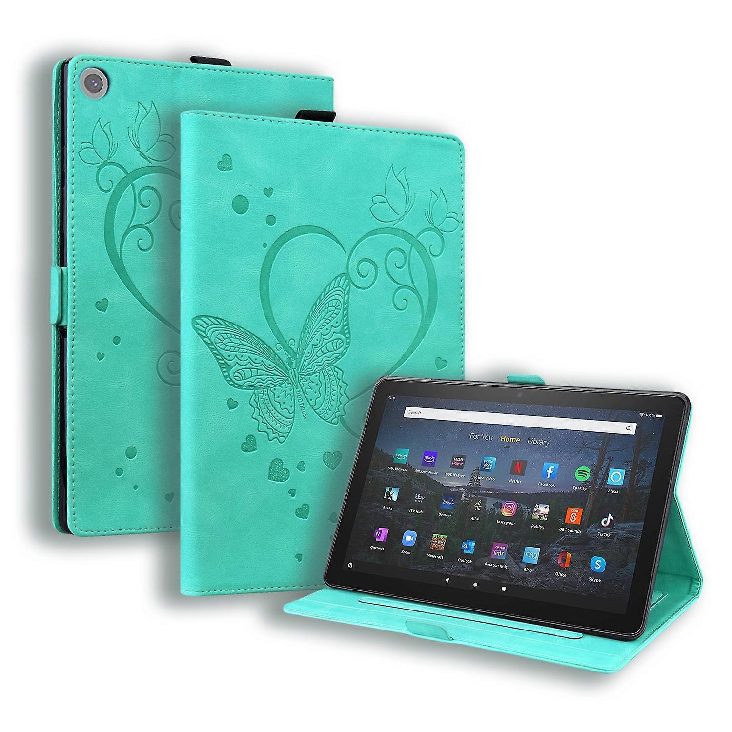 For Amazon Fire HD 8 (2015/2016/2017/2018) Love Butterfly Pattern Horizontal Flip Leather Case with Holder & Sleep / Wake-up Function