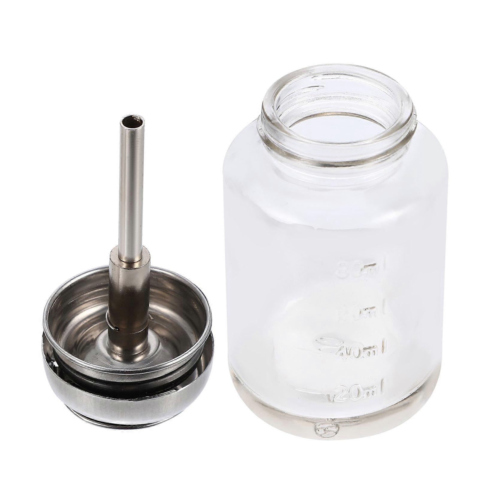 Glass Pump Bottle for Storage 3Pcs Empty Nail Polish Remover Clear Bottle