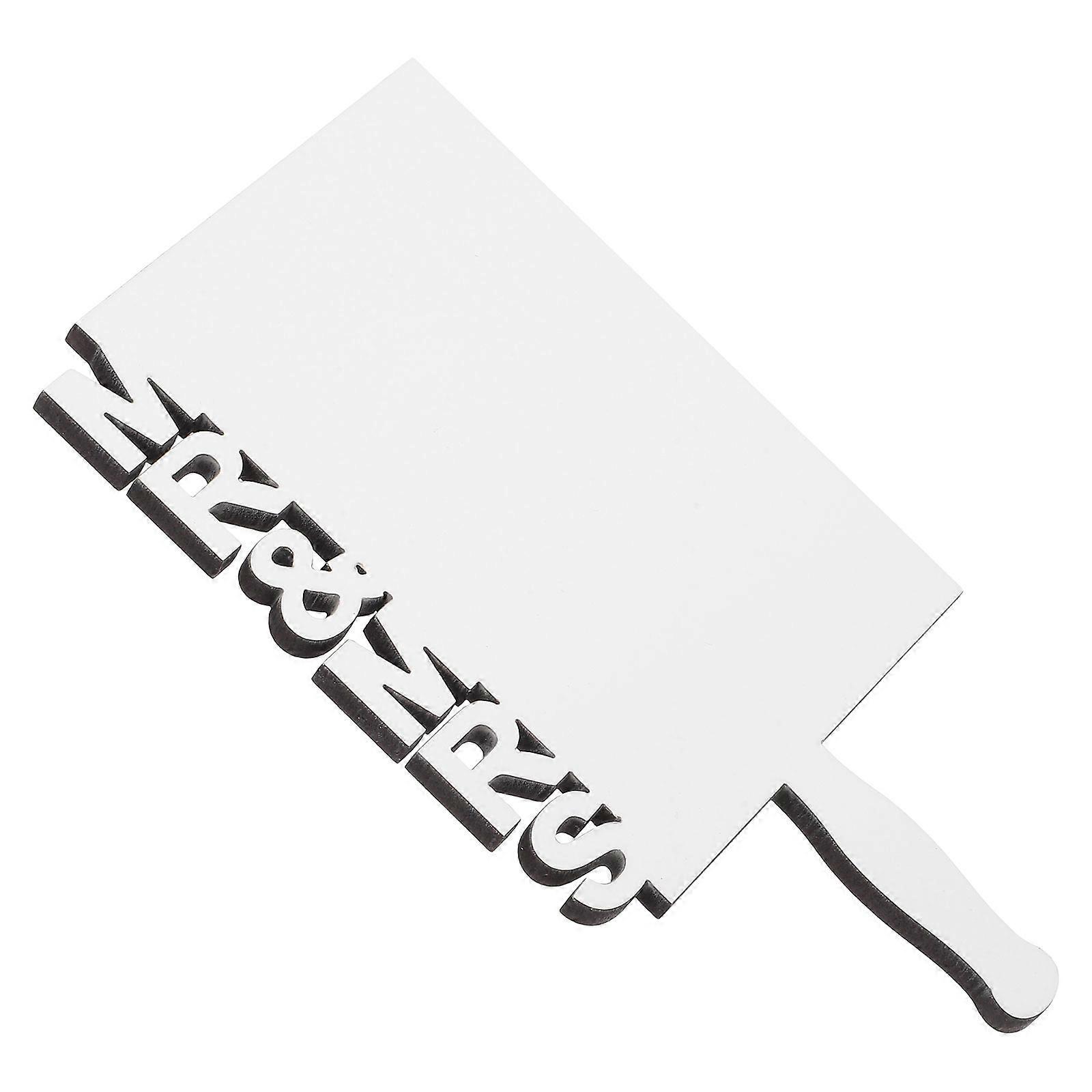 Sublimation Plaque Mr And Mrs Frame Elegant Wedding Keepsake Rectangular White 17.70X10.00X0.50CM Heat Transfers 1Pack