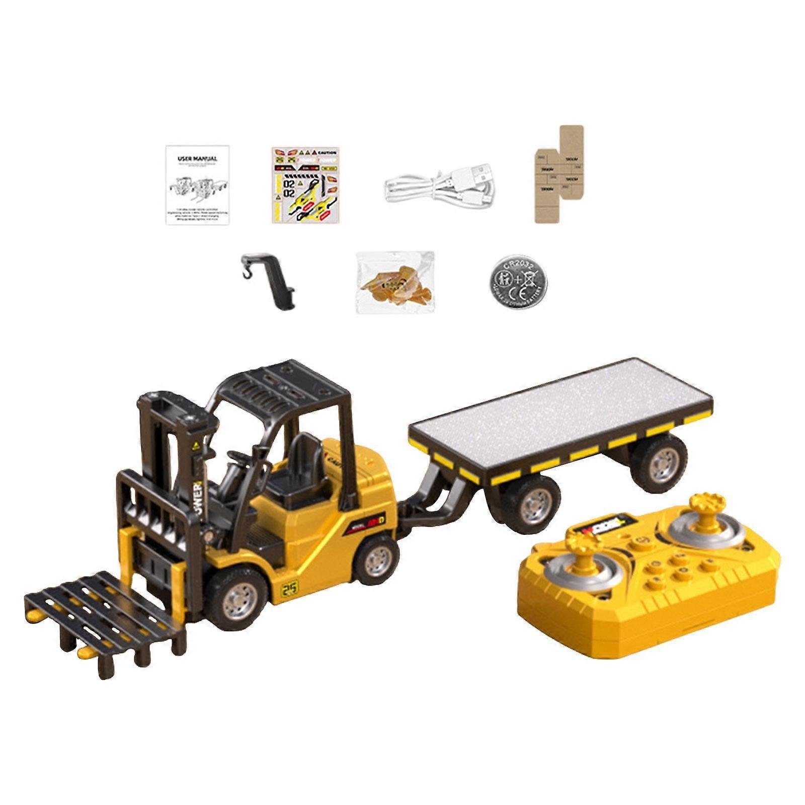1/64 Remote Control Forklift with Trailer,Mini Remote Control Forklift with