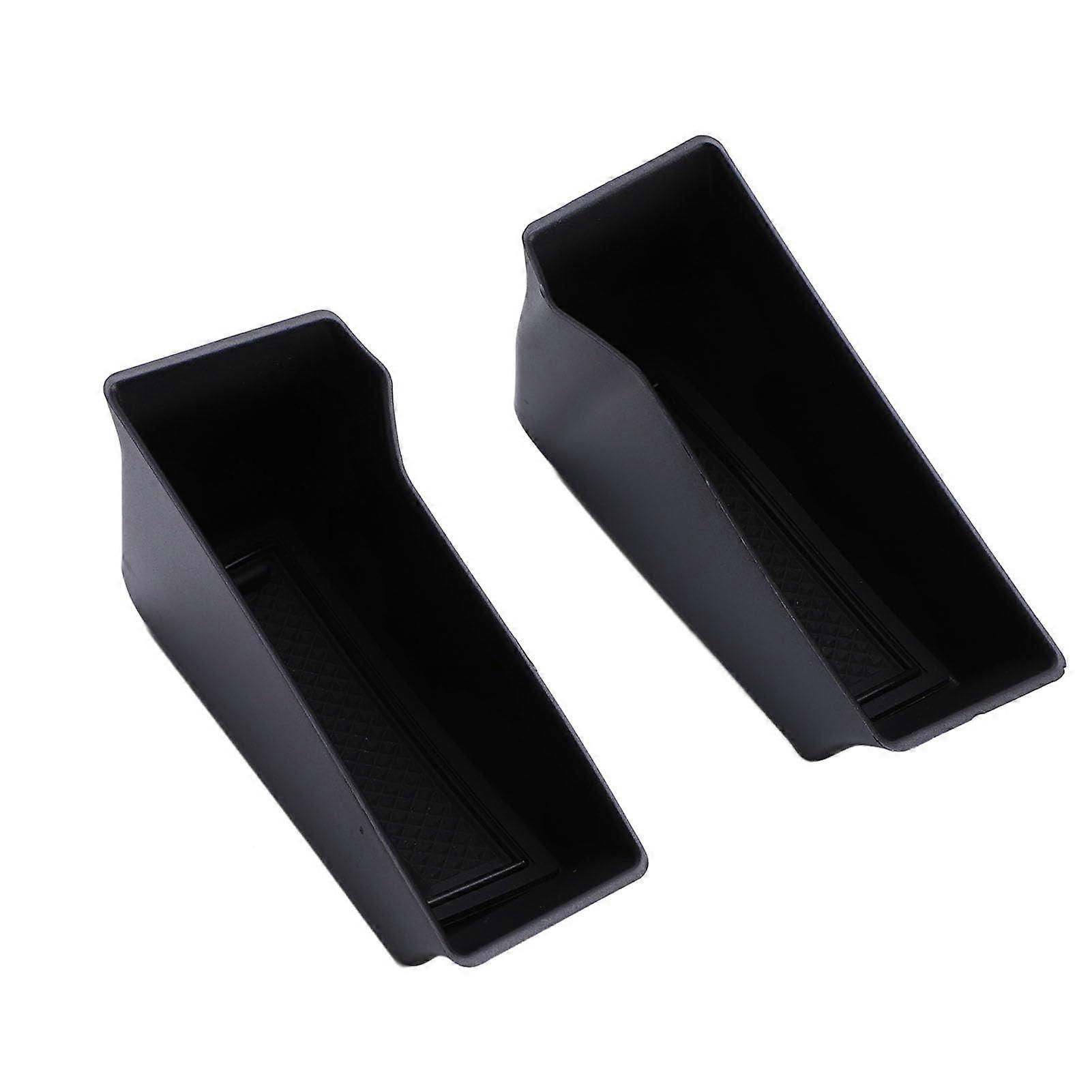 Car Door Storage Organizer Compatible with Tacoma 2024, Black Partition Design with Anti-Slip Pads