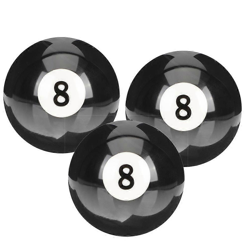 Durable Resin Billiard Ball Cue Ball for Playing 3Pcs Black Replacement Set