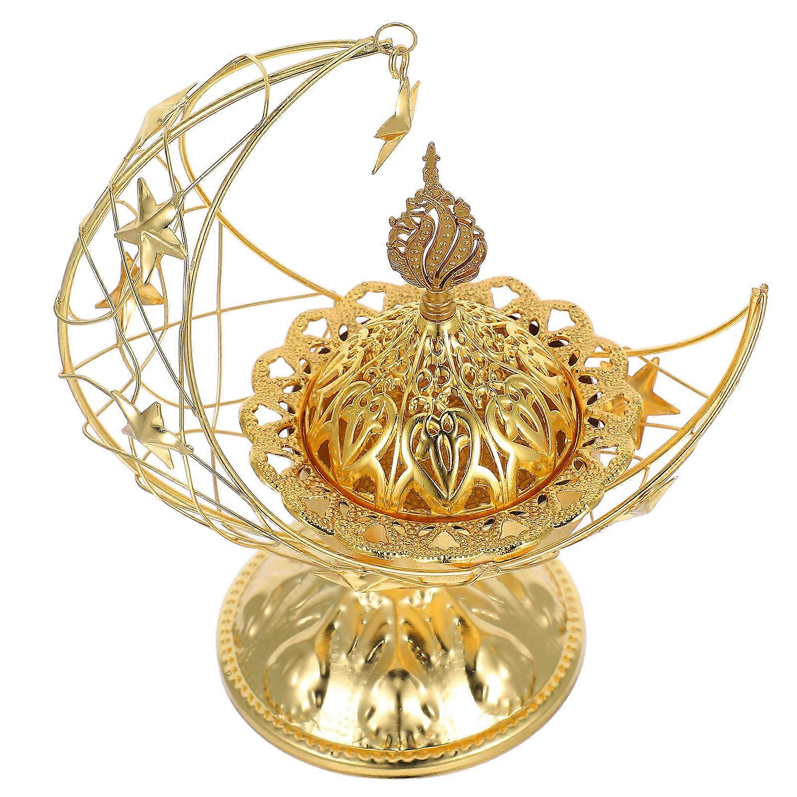 Golden Iron Middle Eastern Incense Burner for Aromatherapy