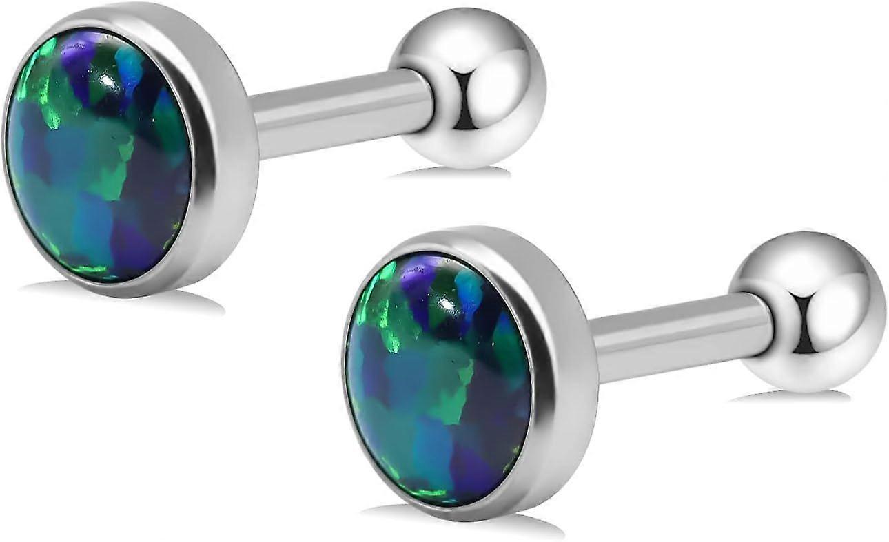 16g Titanium Internally Threaded Earrings with Screw Back for Sensitive Ears