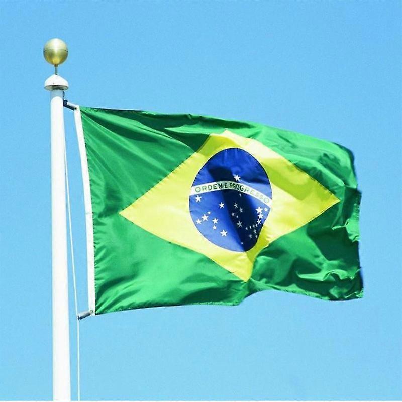 90*150cm 3*5ft Brazilian flag, size 4 polyester flag with perforation