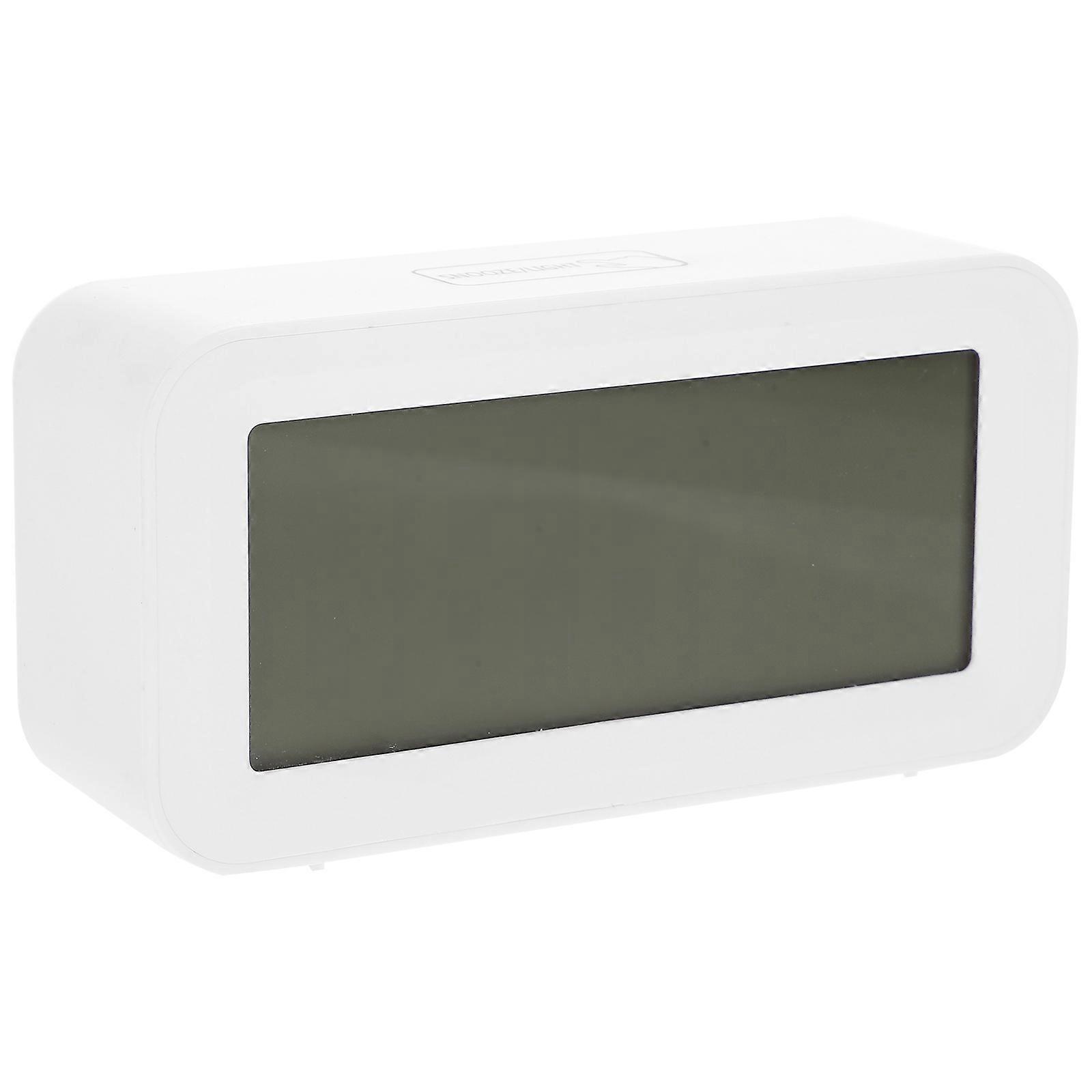 White LCD Alarm Clock for Daily Use Multifunctional Smart Clock