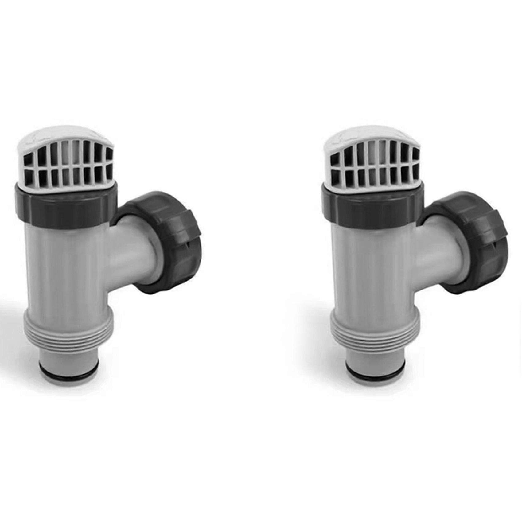 2X Plunger Valve Compatible for Intex Pool Parts, On/Off Plunger Valve Parts for Above Ground Pool Filter Pump