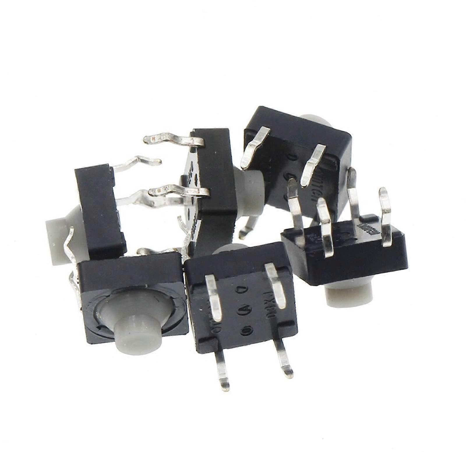 100PCS 8x8x5MM 4 Pins Conductive Silicone Soundless Tactile Push Button Micro Switch Self-Reset One Color