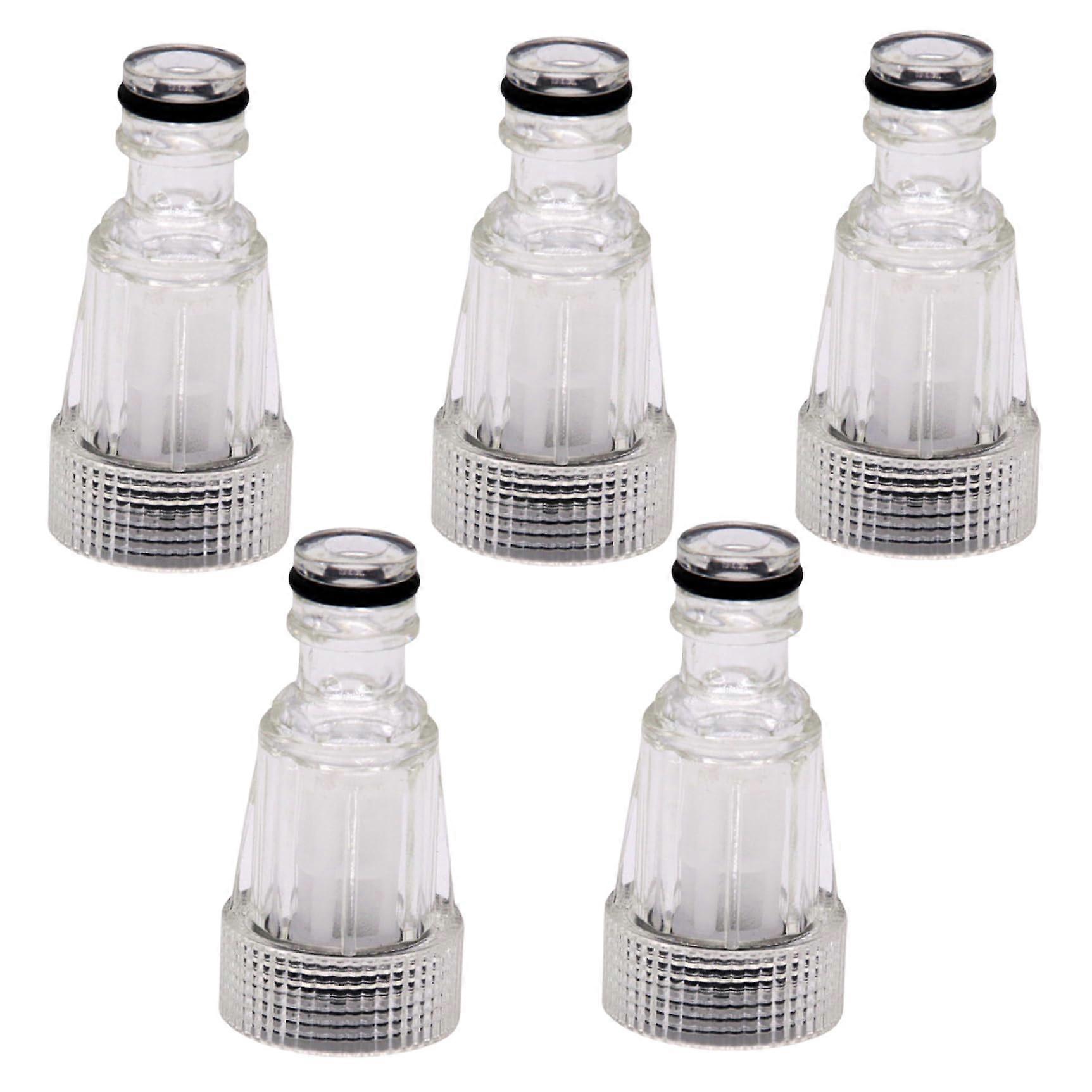 Pressure Washer Filter 5Pcs Set 3/4 Inline Water Filter Transparent Leakproof Quick Connect For Car Wash Garden Hose
