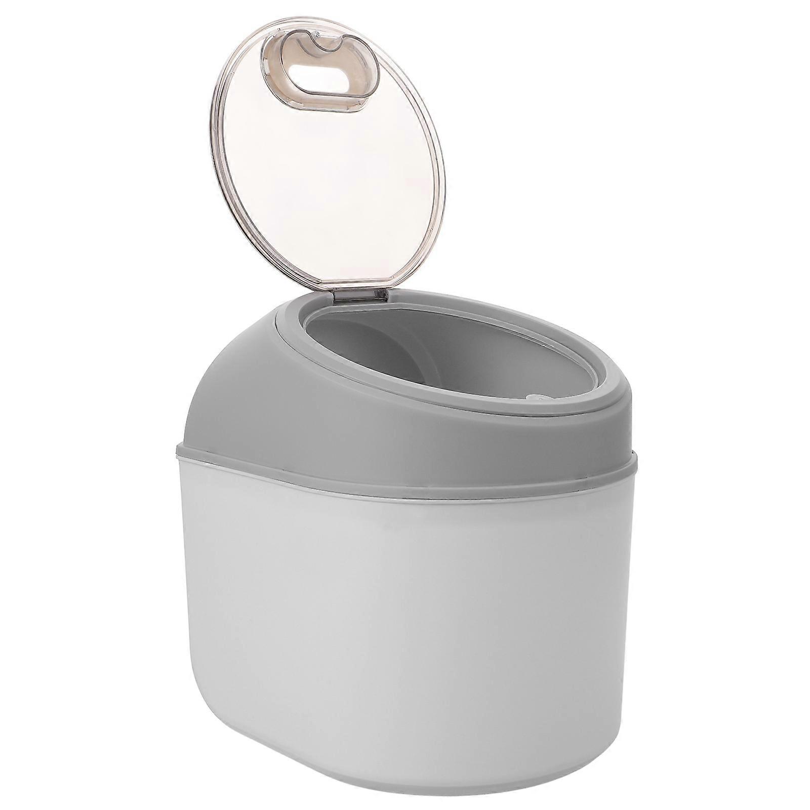 Airtight Rice Storage Container for Home Grey PP Material Large Capacity with Clear Window