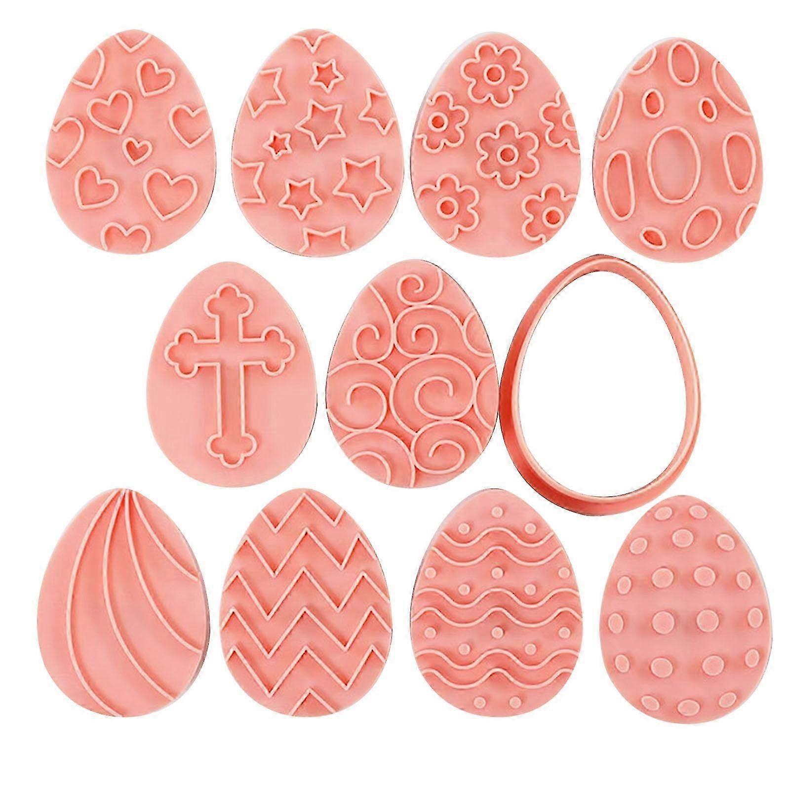 10Pcs/set Cartoon Easter Theme Plastic Molds Sugars Cookie Kitchen Molds Chocolate Cake Decorating Tools Fast