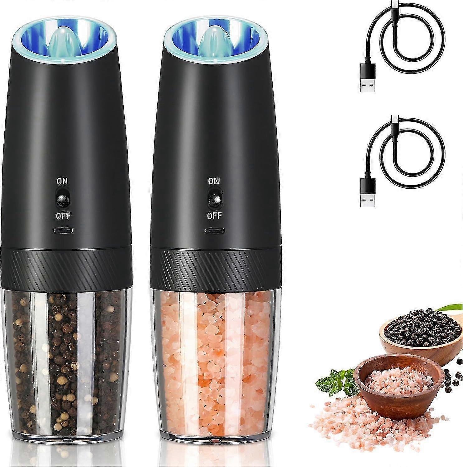 2026 Electric Salt and Pepper Grinder Set, Rechargeable Automatic Design for Easy Use