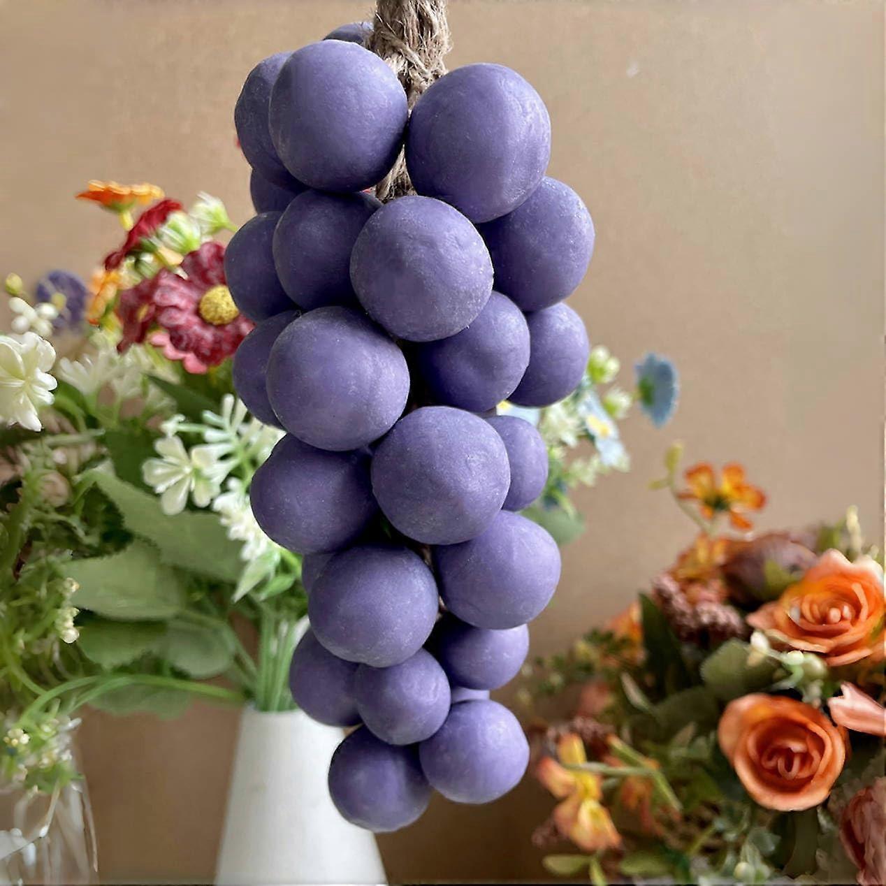 Handmade Grape Soap with Hanging Loop, Jasmine Scented, Natural Cold Process Purple Bath Gift