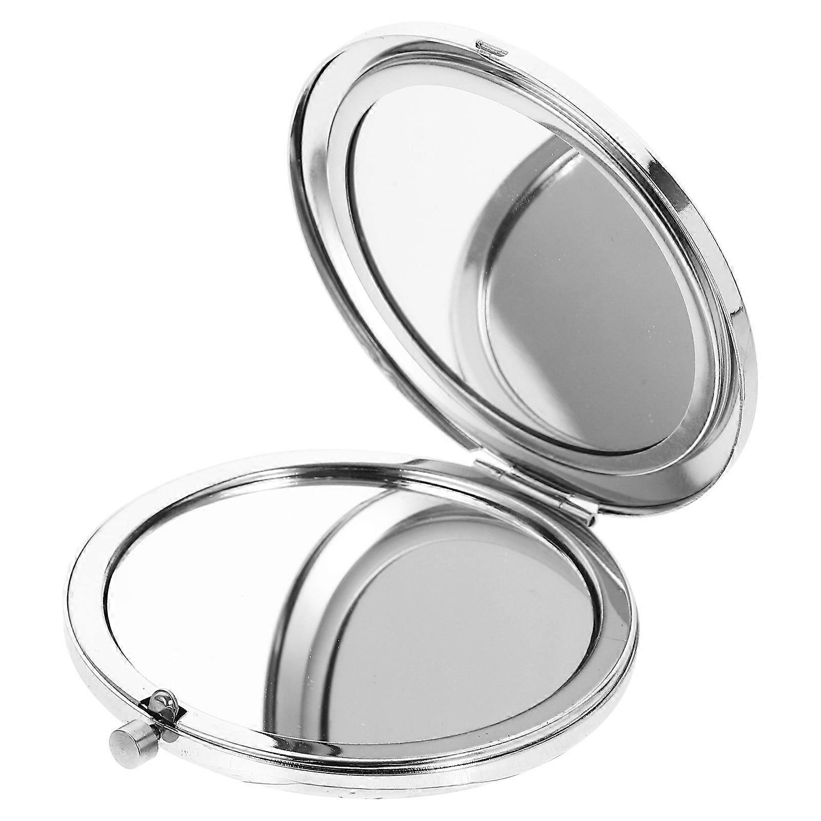 Makeup Mirror White Folding Double-Sided Cosmetic Mirror 1Pcs Portable