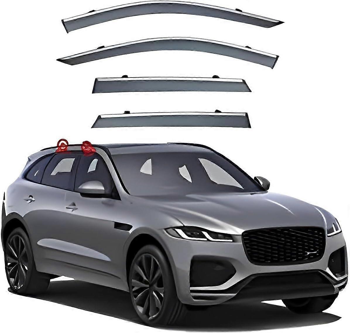 Side Window Deflectors Rain Guards Front and Rear Quick NoDrill Install for Jaguar FPACE 20162022