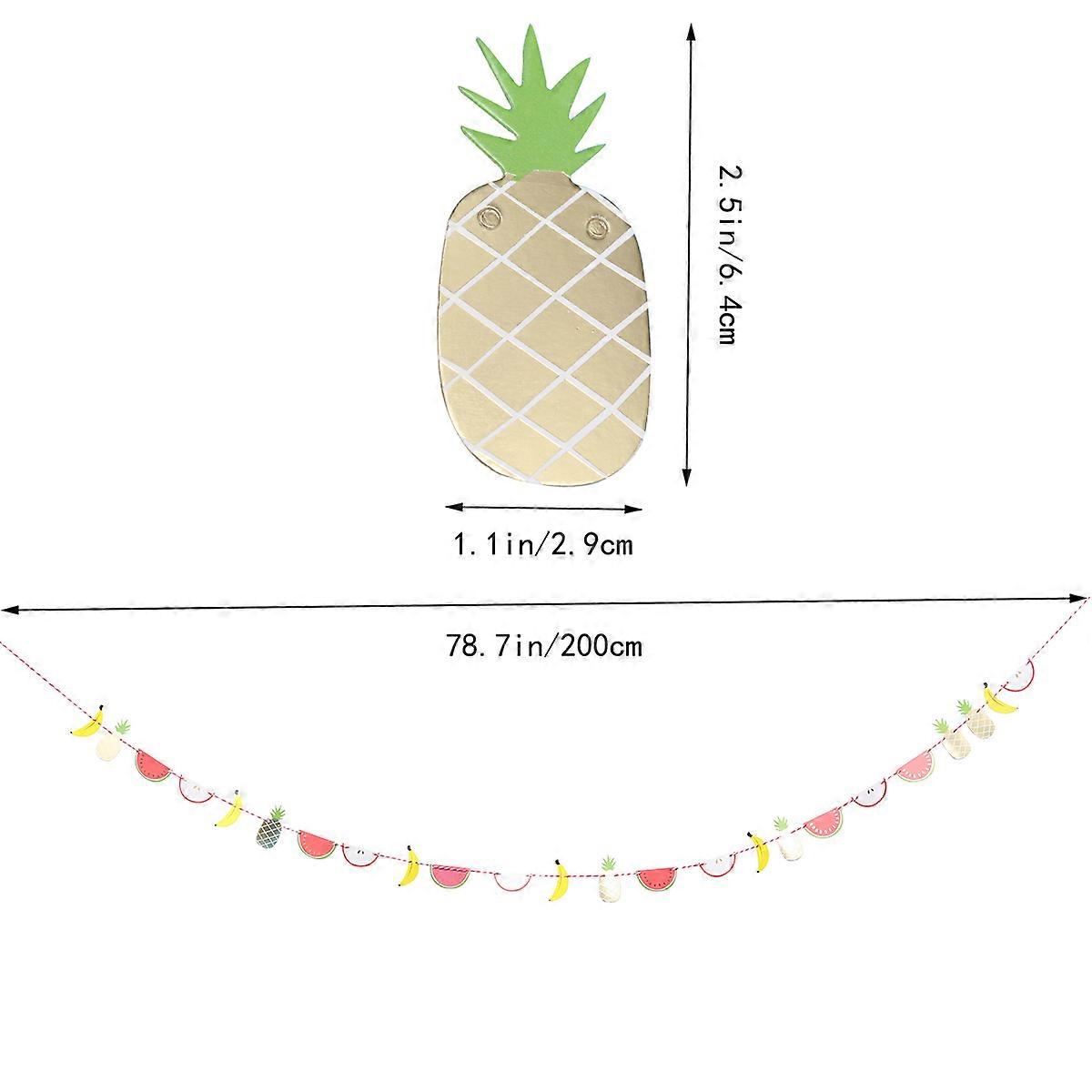 Tropical Party Banner Fruit Shape Decorative Flag for Summer Use 2Pcs